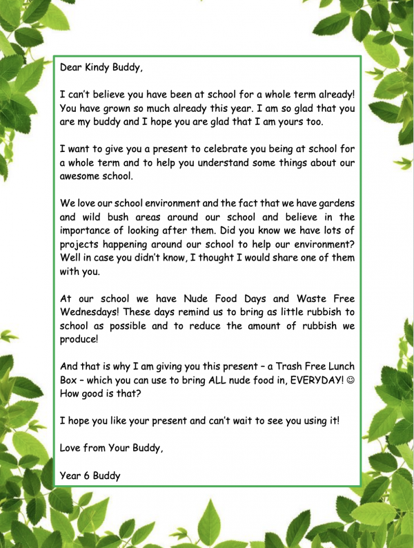 190520 MIEV lunchbox Year 6 Letter to Buddy